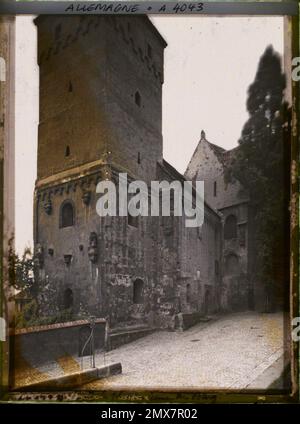 Nürnberg, Bayern, Deutschland La Tour Heiden und die Doppelkapelle Kaiserburg, Kaiserburg 1912 - Deutschland - Auguste Léon Stockfoto