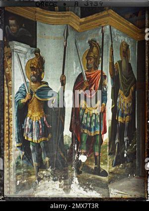 Das Kloster Esphigmenou, Griechenland 1913 - Balkan, Griechenland, Bulgarien - Stéphane Passet - (August 30 - Oktober 21) Stockfoto