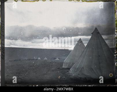 (Französisch - environs de Ma' an , Arabie ( actuelle Jordanie ) Campement francais d' Oueida). Stockfoto