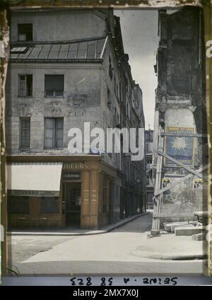 Paris (5), Frankreich der Winkel der Boutebrie-Straßen und des Pergaments, Stockfoto