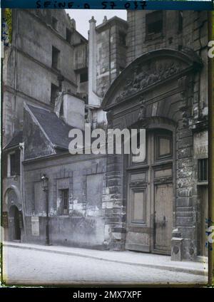 Paris (5), Frankreich der Eingang zum Isaac de laffemas Hotel, 14 rue Saint-Julien-le-Pavre , Stockfoto