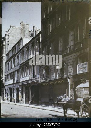 Paris (9. Arr.), France Maisons enteignet auf der Rue Taitabout, für die Bohrung auf dem Boulevard Haussmann, Stockfoto