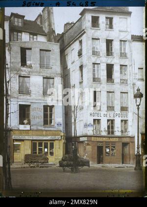 Paris (4. Arr.), Frankreich der Winkel zwischen den Straßen Beaubourg und Venedig, Stockfoto