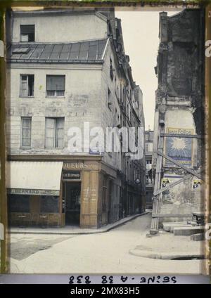 Paris (5), Frankreich der Winkel der Boutebrie-Straßen und des Pergaments, Stockfoto