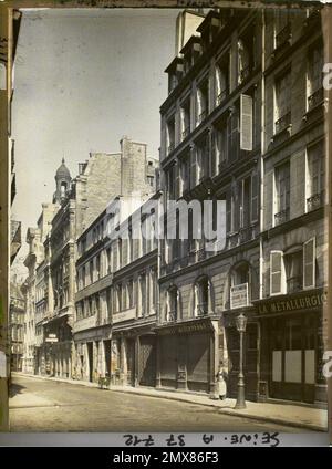 Paris (9. Arr.), France Maisons enteignet auf der Rue Taitabout, für die Bohrung auf dem Boulevard Haussmann, Stockfoto