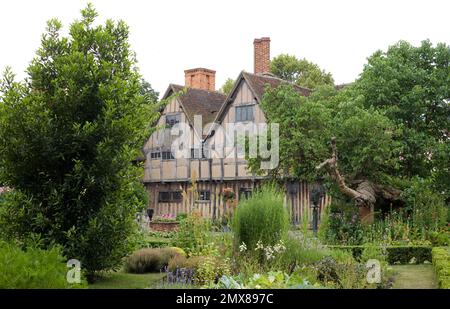 Blick auf das historische Hall's Croft Gebäude in Stratford upon Avon, Warwickshire, England. Stockfoto