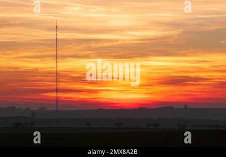 Belmont Sender Lincolnshire Wolds Stockfoto