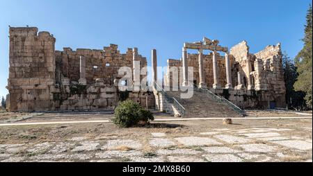 Die römische Tempelanlage in Baalbek, Libanon Stockfoto