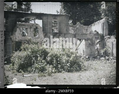 Soissons, Aisne, Frankreich Ruinen rue des Minimes , 1917 - Aisne - Fernand Cuville (Fotoabteilung der Armee) - (Mai - Juli) Stockfoto