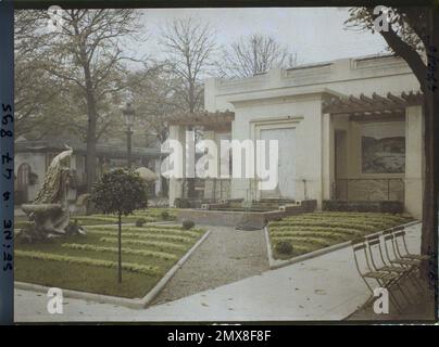 Paris (8. Arr.), Frankreich die Ausstellung der dekorativen Künste, Garten des Limoges Pavillons, von Nivet , 1925 - Internationale Ausstellung der modernen dekorativen und industriellen Kunst Paris Stockfoto