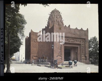 Paris (8. Arr.), Frankreich die Ausstellung der dekorativen Künste, Pavillon von Westafrika, Cours Albert Ier , 1925 - Internationale Ausstellung der modernen dekorativen und industriellen Kunst Paris Stockfoto