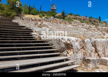 Das Heiligtum von Eleusis (Elefsina), eines der bedeutendsten religiösen Zentren der antiken Welt, wo die Göttin Demeter verehrt wurde. Stockfoto