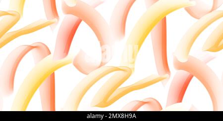 Trendy Satz von bunten handbemalten abstrakten Formen. Abstrakte nahtlose geometrische Textur für Tapeten, Webseiten, Oberflächenstrukturen, Textilien, Design Stock Vektor