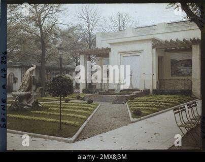 Paris (8. Arr.), Frankreich die Ausstellung der dekorativen Künste, Garten des Limoges Pavillons, von Nivet , 1925 - Internationale Ausstellung der modernen dekorativen und industriellen Kunst Paris Stockfoto