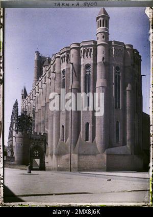 Albi, Tarn, Frankreich Kathedrale Sainte-Cécile , 1916 - Französische Provinzen - Jean Brunhes, Auguste Léon und Georges Chevalier - (April - Juli) Stockfoto