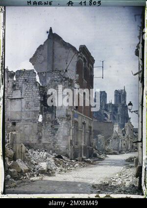 Reims , Marne , Champagne , Frankreich , 1917 - Marne - Fernand Cuville (fotografischer Teil der Armeen) Stockfoto