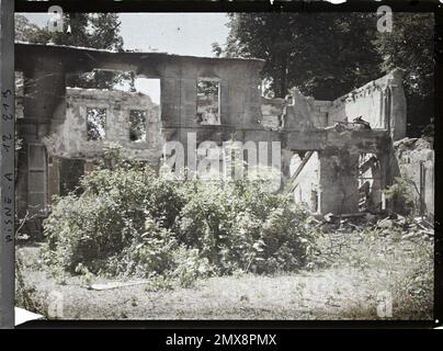 Soissons, Aisne, Frankreich Ruinen rue des Minimes , 1917 - Aisne - Fernand Cuville (Fotoabteilung der Armee) - (Mai - Juli) Stockfoto