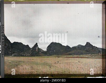 KY-lu 'A, Provinz lang-so' n, Tonkin, Indochine ein Überblick über die Felsen von Ky-Lu 'A, Léon, beschäftigt in Indochina Stockfoto