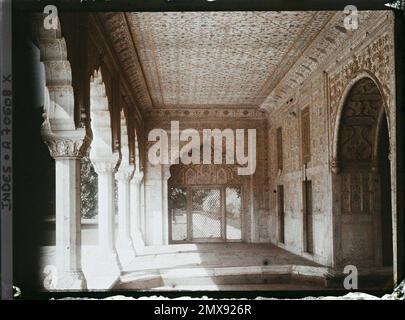 Delhi, Indien Privatwohnung des Kaisers (Khas Mahal) im Roten Fort (Lal Qila) , 1913-1914 - Indien, Pakistan - Stéphane Passet - (Dezember 16 - Januar 29) Stockfoto