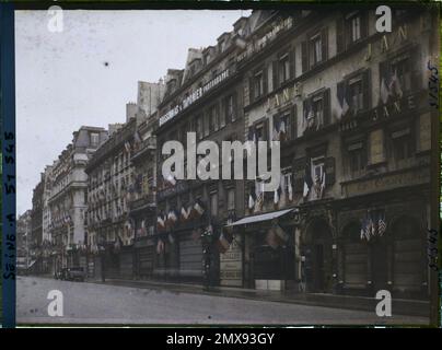 Paris (2. Arr.), Frankreich Dekoration rue de la Paix für den 9. Kongress der amerikanischen Legion (American Legion), Stockfoto