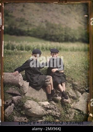 Lesponne Valley, Hautes-Pyrénées, Frankreich , 1920-1921 - Charente, Gironde, Basse-Pyrénées, Hautes Pyrénées - Fernand Cuville Stockfoto