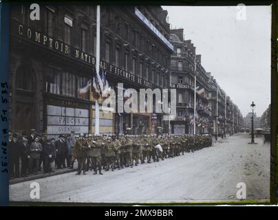 Paris (Ier-iie Arr.), France Colonial troop Avenue de l'Opera for the 9. Congress of the American Legion (American Legion) Stockfoto