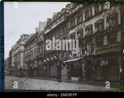 Paris (2. Arr.), Frankreich Dekoration rue de la Paix für den 9. Kongress der amerikanischen Legion (American Legion), Stockfoto