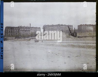 Paris (15. Arr.), Frankreich Abriss der alten Befestigungsanlagen am Porte de Versailles, Boulevard Victor und Boulevard Lefebvre, Stockfoto