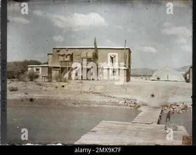 Monarga, Zypern die Landung des Lagers Souedie, besetzt von der "Östlichen Legion , 1918 - Naher Osten, Ägypten, Palästina, Zypern - Paul Castelnau (fotografischer Teil der Armeen) - (Januar 9 - Oktober 6) Stockfoto