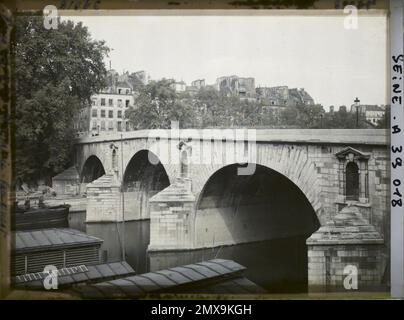 Paris (4. Arr.), Frankreich Le Pont Marie vom Quai de Bourbon, Stockfoto