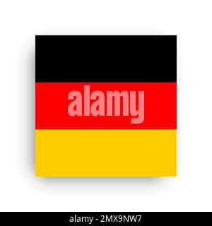 Quadratische Vektorflagge Deutschlands Stock Vektor