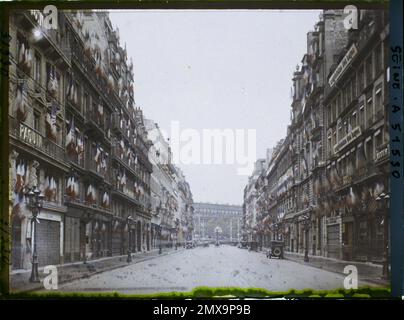 Paris (2. Arr.), Frankreich Dekoration rue de la Paix für den 9. Kongress der amerikanischen Legion (American Legion), Stockfoto