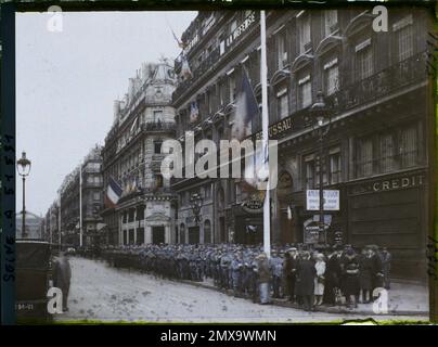 Paris (2. Arr.), France Décorations Avenue de l 'Opera for the 9. Congress of the American Legion (American Legion) Stockfoto