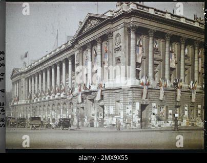 Paris (8. Arr.), Frankreich das Hôtel de la Marine Place de la Concorde an der Ecke Rue Royale, Stockfoto