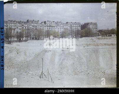 Paris (15. Arr.), Frankreich Abriss der alten Befestigungsanlagen am Porte de Versailles, Boulevard Lefebvre, Stockfoto