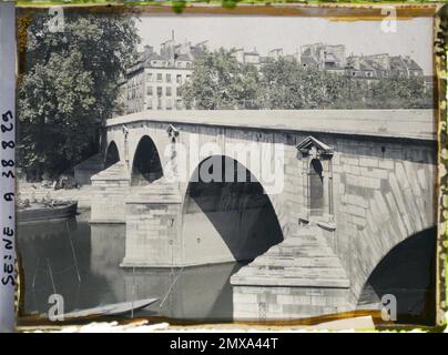 Paris (4. Arr.), Frankreich Le Pont Marie vom Quai de Bourbon, Stockfoto