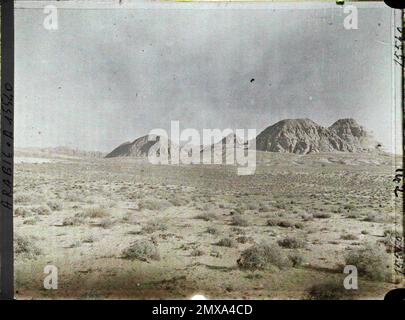 Umgebung von Aba El Lissan, Arabien (heute Jordanien) Haute Vallée d'El-ict , 1918 - Naher Osten, Ägypten, Palästina, Zypern - Paul Castelnau (Fotoabteilung der Armeen) - (Januar 9 - Oktober 6) Stockfoto