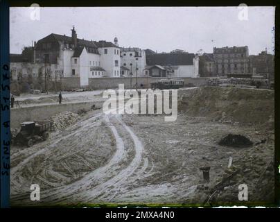 Paris (XE Arr.), Frankreich Ausbau des Ostbahnhofs, rue du Faubourg Saint-Martin Stockfoto