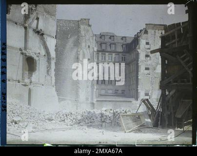 Paris (ixe Arr.), Frankreich arbeitet an der Erweiterung des Boulevard Haussmann (Abrissstraße Taitabout?) , Stockfoto