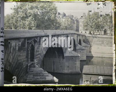 Paris (4. Arr.), Frankreich Le Pont Marie vom Quai d'Anjou, Stockfoto