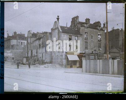 Paris (XE Arr.), Frankreich Expansionsarbeiten des Ostbahnhofs Rue du Faubourg Saint-Martin auf dem Niveau von n ° 172 , Stockfoto