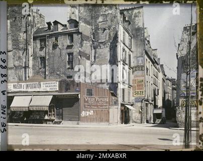 Paris (III-ACT arr.), Frankreich arbeitet auf der Ebene 11, rue Beaubourg, Stockfoto