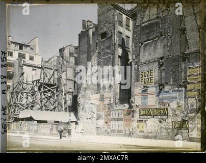 Paris (III-ACT arr.), France Demolitions and Works rue Beaubourg, Stockfoto