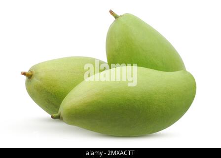 Süße Mangofrucht isoliert auf weißem Hintergrund Stockfoto