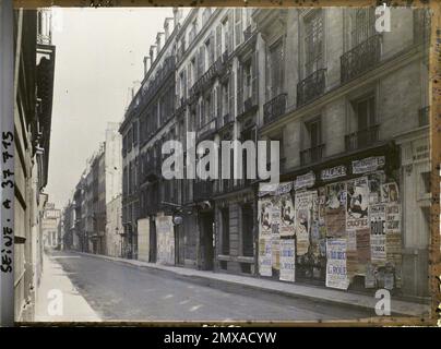 Paris (9. Arr.), France Maisons enteignet auf der Rue Taitabout, für die Bohrung auf dem Boulevard Haussmann, Stockfoto