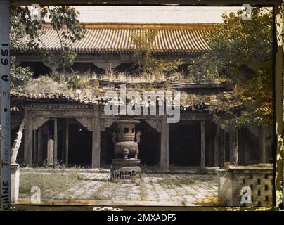 Peking, China Xihuangsi ("Gelber Westtempel"), Ostachse , 1912 - China - Stéphane Passet Stockfoto