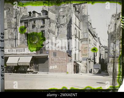 Paris (III-ACT arr.), Frankreich arbeitet auf der Ebene 11, rue Beaubourg, Stockfoto