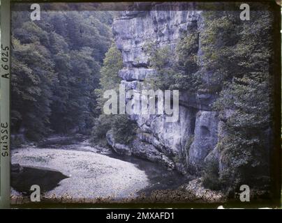 Biel, Swiss Les Gorges du Taubenloch, 1911 - Schweiz - Auguste Léon Stockfoto