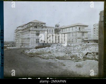 Paris (18. Arr.), Frankreich Wiederaufbau des Krankenhauses Bichat im Bereich der Festung ​​old an der Porte de Saint-Ouen Stockfoto