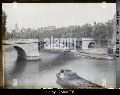 Paris (4. Arr.), France Le Pont de Sully und Quai Henri IV, Stockfoto
